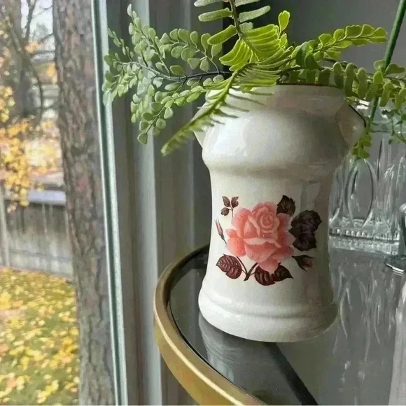 Vintage Boho Double Handle Ceramic Vase - Picture 1 of 11